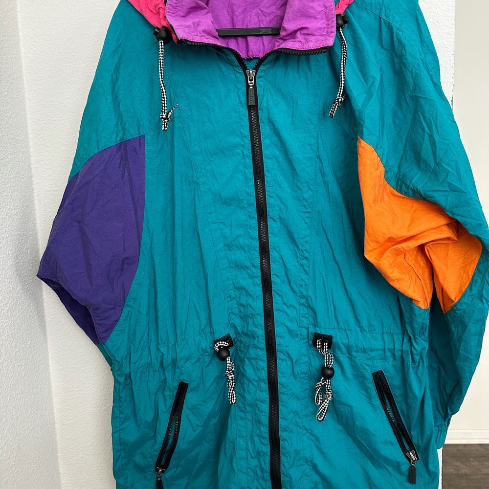 Head Teal, Purple, and Orange Utility Jacket